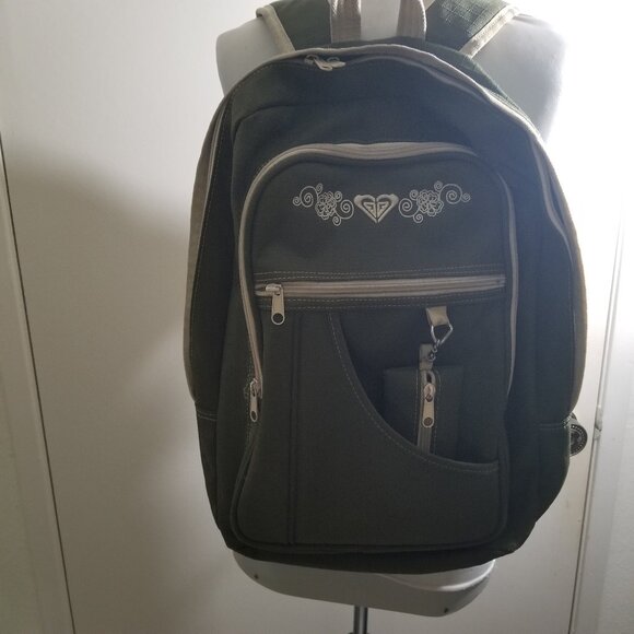 Roxy Green/Forest Green backpack & Roxy Gray Crossbody bag (2 total) - Picture 2 of 16